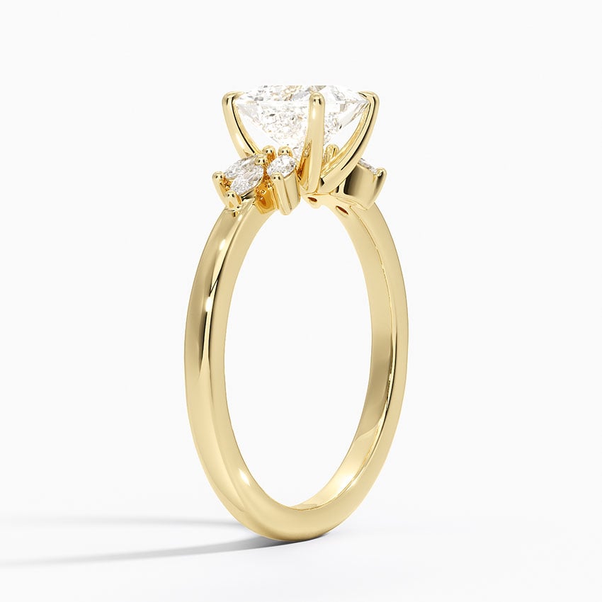 Stella Diamond Ring Yellow Gold 18k Princess Engagement Ring