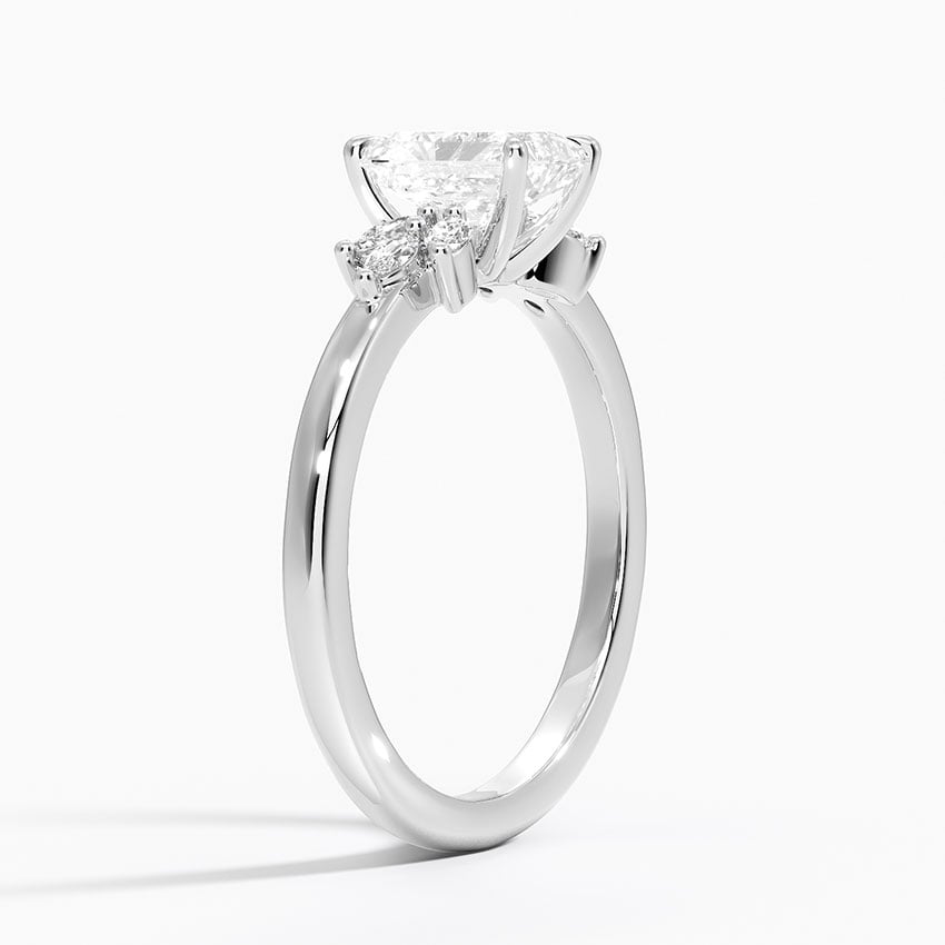 Stella Diamond Ring Platinum Radiant Engagement Ring