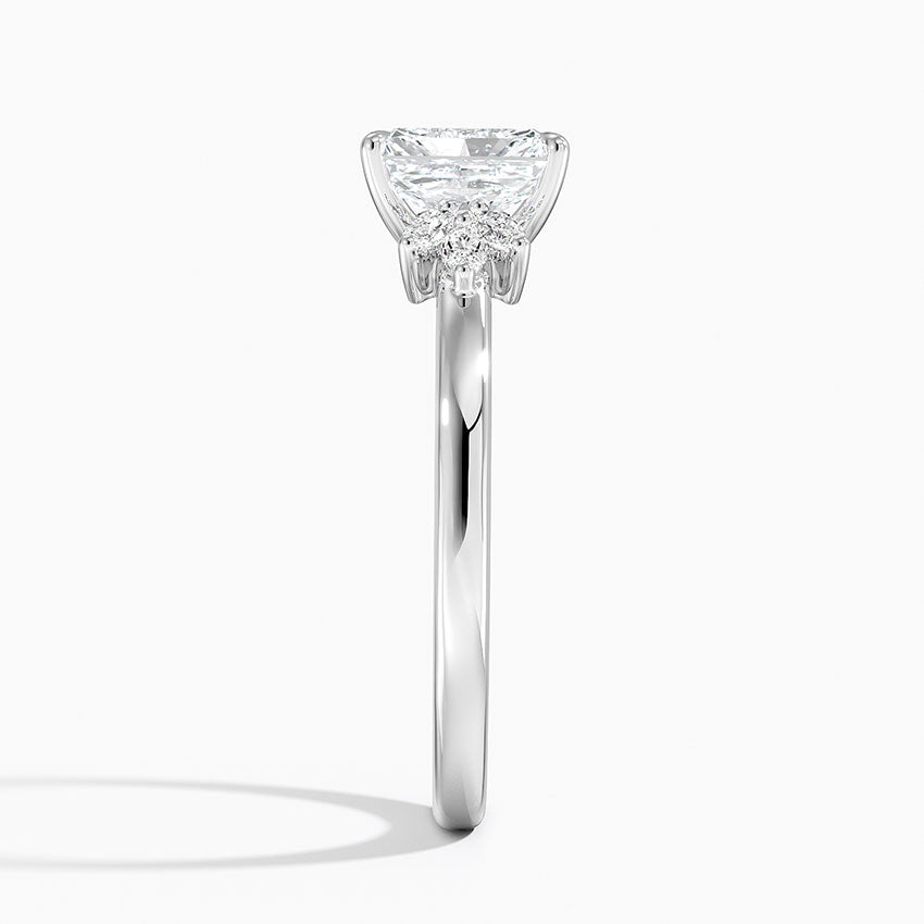 Stella Diamond Ring Platinum Radiant Engagement Ring