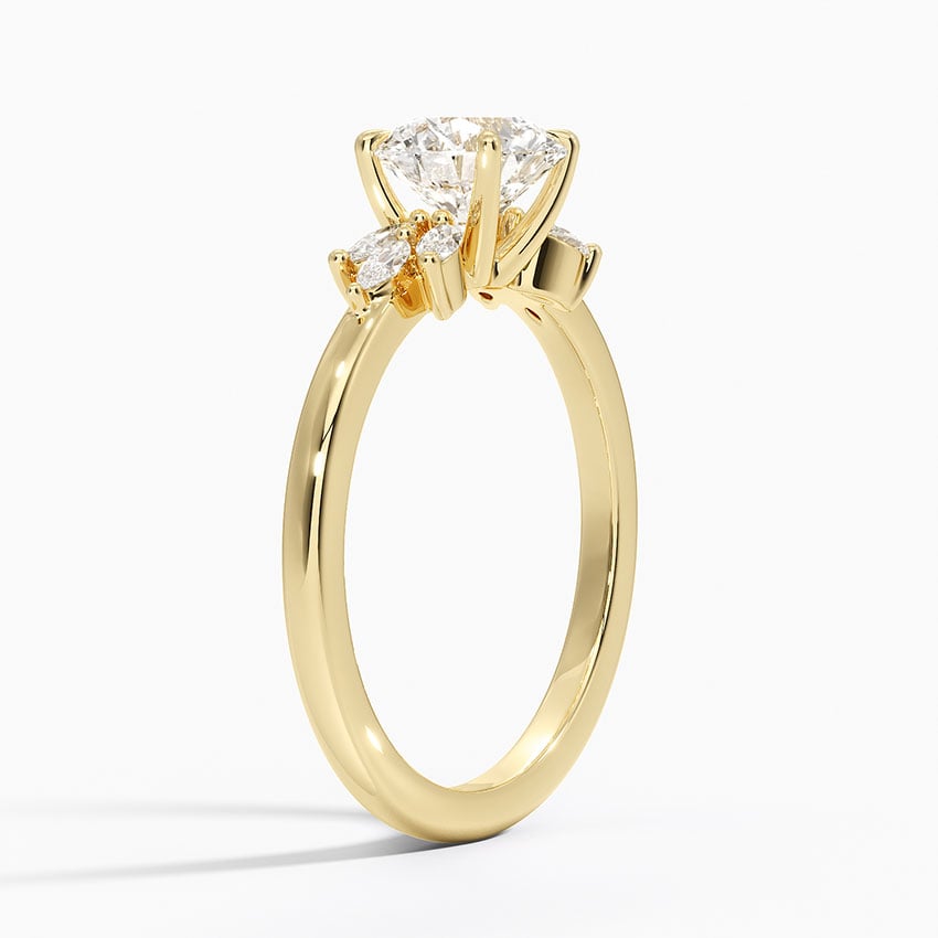 Stella Diamond Ring Yellow Gold 18k Round Engagement Ring