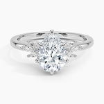 Stella Diamond Ring Platinum Pear Engagement Ring