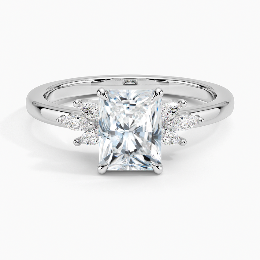 Stella Diamond Ring Platinum Radiant Engagement Ring