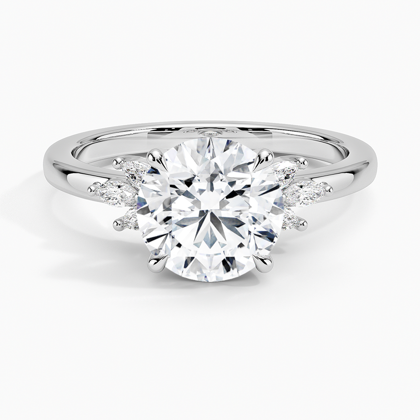 Stella Diamond Ring Platinum Round Engagement Ring