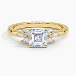 Stella Diamond Ring Yellow Gold 18k Asscher Engagement Ring