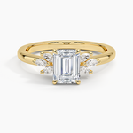 Stella Diamond Ring Yellow Gold 18k Emerald Engagement Ring