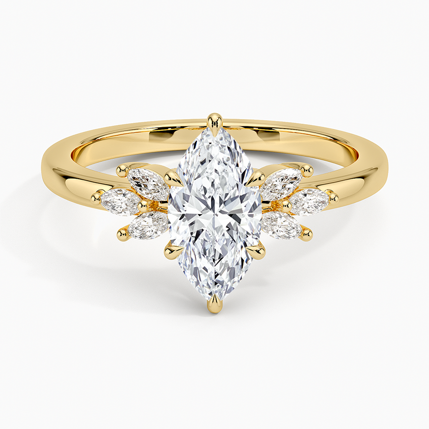 Stella Diamond Ring Yellow Gold 18k Marquise Engagement Ring