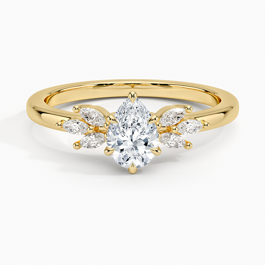 Stella Diamond Ring Yellow Gold 18k Pear Engagement Ring