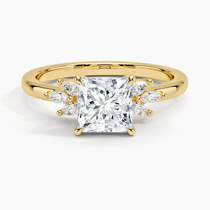 Stella Diamond Ring Yellow Gold 18k Princess Engagement Ring