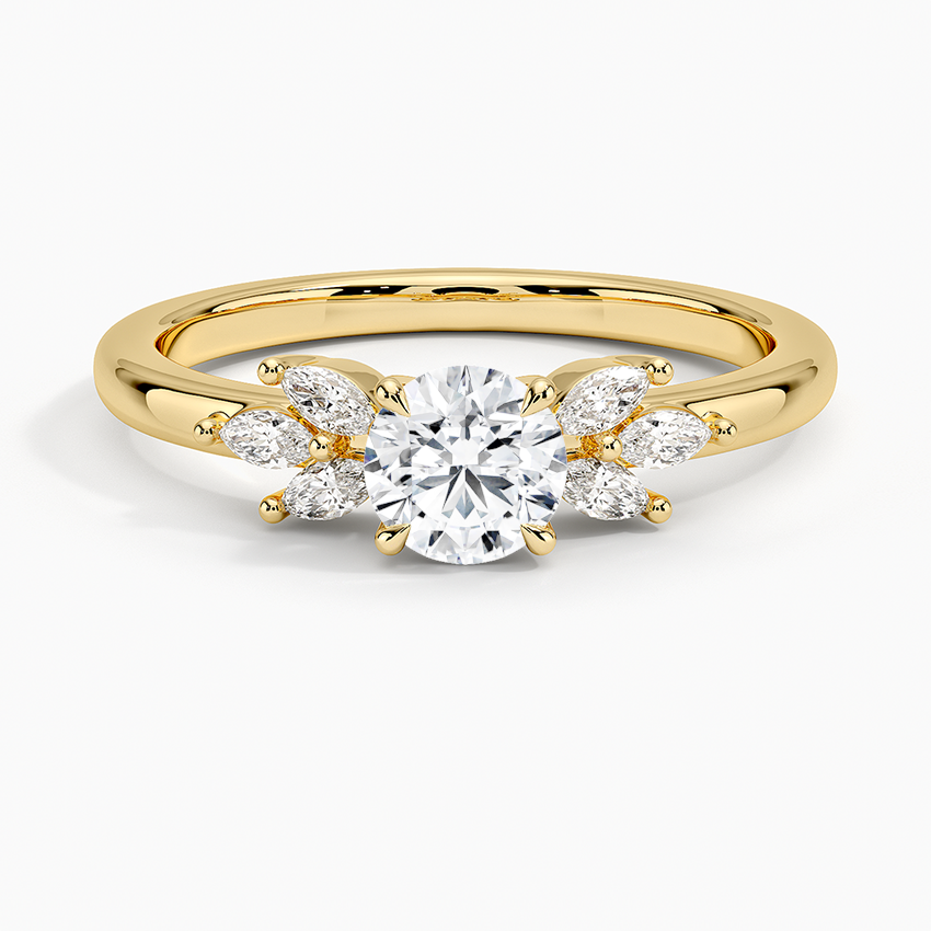 Stella Diamond Ring Yellow Gold 18k Round Engagement Ring
