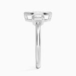 Rhiannon Bezel Three Stone Diamond Ring Platinum Marquise Engagement Ring