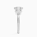 Rhiannon Bezel Three Stone Diamond Ring Platinum Round Engagement Ring