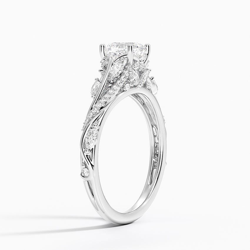 Begonia Vine Diamond Ring (1/2 ct. tw.) Platinum Cushion Engagement Ring