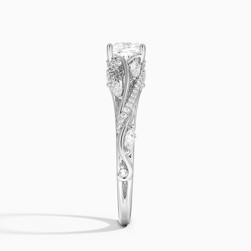 Begonia Vine Diamond Ring (1/2 ct. tw.) Platinum Cushion Engagement Ring