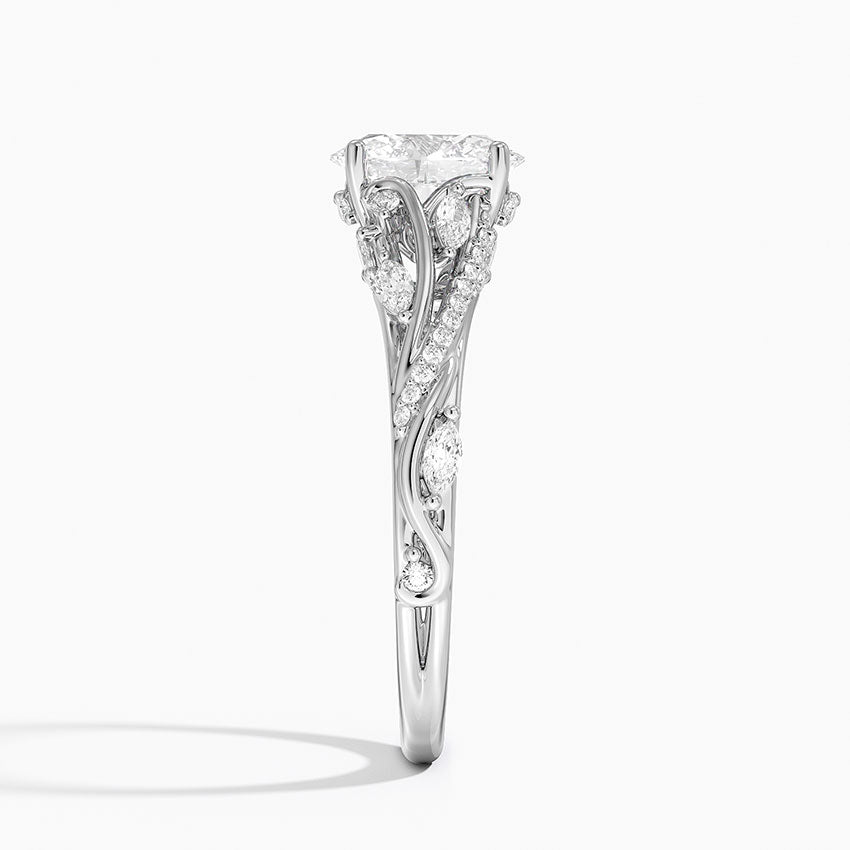 Begonia Vine Diamond Ring (1/2 ct. tw.) Platinum Oval Engagement Ring