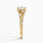 Begonia Vine Diamond Ring (1/2 ct. tw.) Yellow Gold 18k Oval Engagement Ring