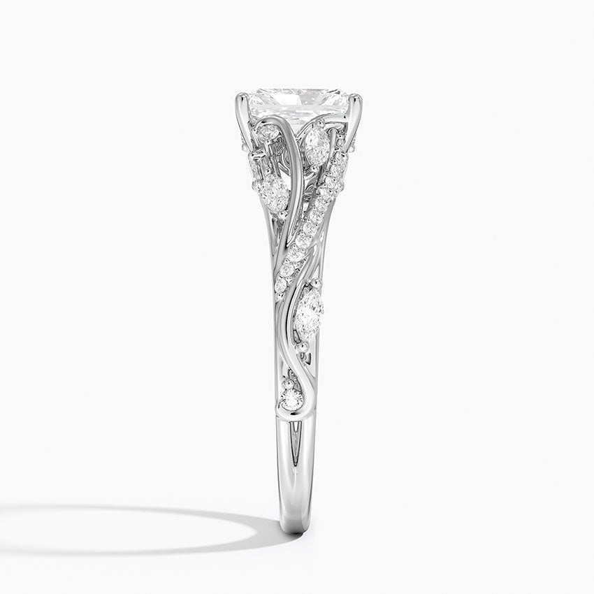 Begonia Vine Diamond Ring (1/2 ct. tw.) Platinum Radiant Engagement Ring