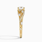 Begonia Vine Diamond Ring (1/2 ct. tw.) Yellow Gold 18k Round Engagement Ring