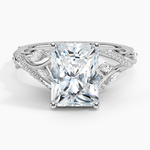 Begonia Vine Diamond Ring (1/2 ct. tw.) Platinum Radiant Engagement Ring