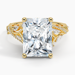 Begonia Vine Diamond Ring (1/2 ct. tw.) Yellow Gold 18k Radiant Engagement Ring