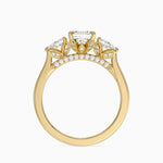 Petal Pear Three Stone Diamond Ring (1/2 ct. tw.) Yellow Gold 18k Asscher Engagement Ring