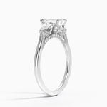 Petal Pear Three Stone Diamond Ring (1/2 ct. tw.) Platinum Emerald Engagement Ring