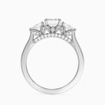 Petal Pear Three Stone Diamond Ring (1/2 ct. tw.) Platinum Emerald Engagement Ring