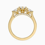 Petal Pear Three Stone Diamond Ring (1/2 ct. tw.) Yellow Gold 18k Marquise Engagement Ring