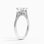 Petal Pear Three Stone Diamond Ring (1/2 ct. tw.) Platinum Radiant Engagement Ring
