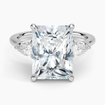 Petal Pear Three Stone Diamond Ring (1/2 ct. tw.) Platinum Radiant Engagement Ring