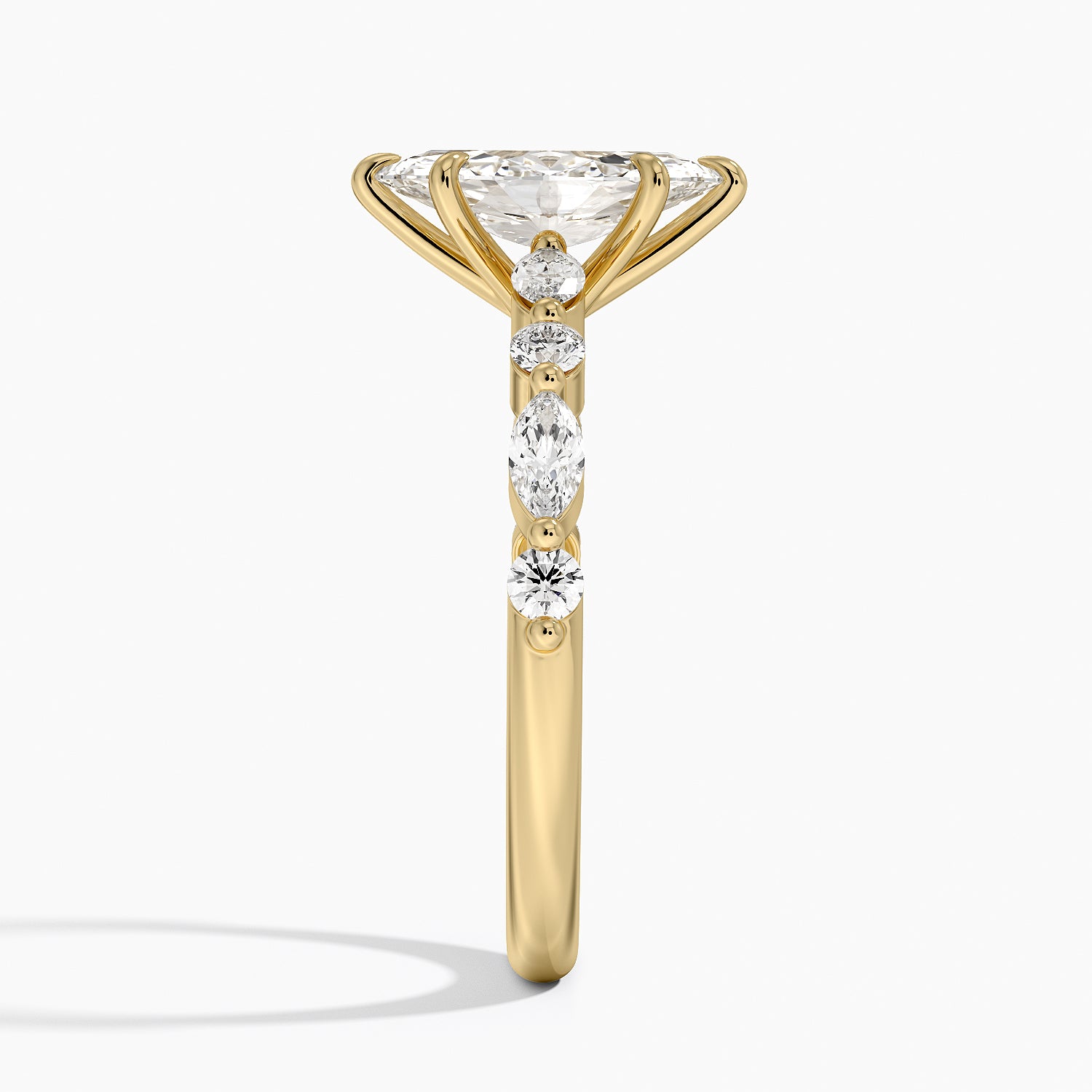Versailles Half Coverage Diamond Ring (1/3 ct. tw.) Yellow Gold 18k Marquise Engagement Ring