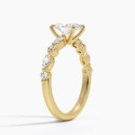 Versailles Half Coverage Diamond Ring (1/3 ct. tw.) Yellow Gold 18k Oval Engagement Ring