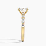 Versailles Half Coverage Diamond Ring (1/3 ct. tw.) Yellow Gold 18k Oval Engagement Ring