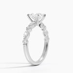 Versailles Half Coverage Diamond Ring (1/3 ct. tw.) Platinum Princess Engagement Ring