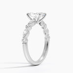 Versailles Half Coverage Diamond Ring (1/3 ct. tw.) Platinum Radiant Engagement Ring