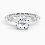 Versailles Half Coverage Diamond Ring (1/3 ct. tw.) Platinum Round Engagement Ring
