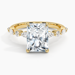 Versailles Half Coverage Diamond Ring (1/3 ct. tw.) Yellow Gold 18k Radiant Engagement Ring