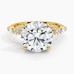 Versailles Half Coverage Diamond Ring (1/3 ct. tw.) Yellow Gold 18k Round Engagement Ring