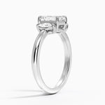 Sasha Three Stone Marquise Diamond Ring (1/3 ct. tw.) Platinum Emerald Engagement Ring