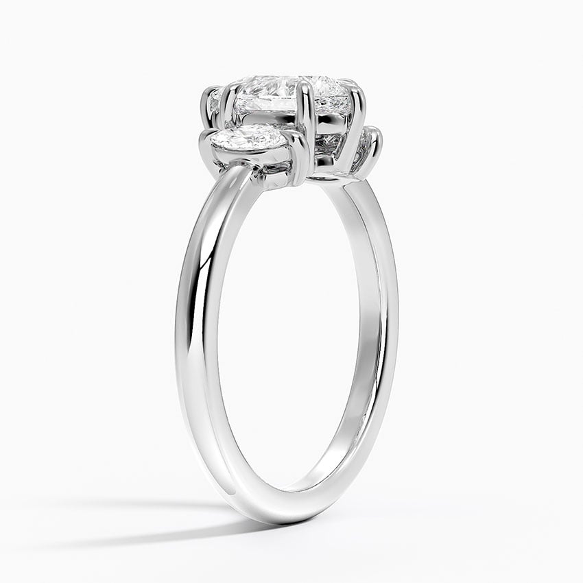 Sasha Three Stone Marquise Diamond Ring (1/3 ct. tw.) Platinum Pear Engagement Ring