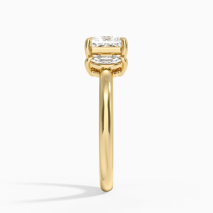 Sasha Three Stone Marquise Diamond Ring (1/3 ct. tw.) Yellow Gold 18k Princess Engagement Ring