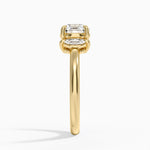 Sasha Three Stone Marquise Diamond Ring (1/3 ct. tw.) Yellow Gold 18k Round Engagement Ring