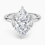 Sasha Three Stone Marquise Diamond Ring (1/3 ct. tw.) Platinum Marquise Engagement Ring