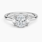 Sasha Three Stone Marquise Diamond Ring (1/3 ct. tw.) Platinum Oval Engagement Ring