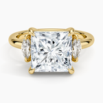 Sasha Three Stone Marquise Diamond Ring (1/3 ct. tw.) Yellow Gold 18k Princess Engagement Ring