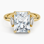 Sasha Three Stone Marquise Diamond Ring (1/3 ct. tw.) Yellow Gold 18k Radiant Engagement Ring
