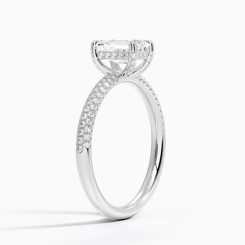 Valencia Diamond Ring (1/3 ct. tw.) Platinum Emerald Engagement Ring