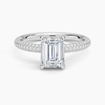 Valencia Diamond Ring (1/3 ct. tw.) Platinum Emerald Engagement Ring