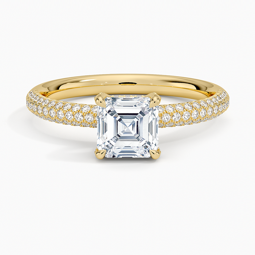 Valencia Diamond Ring (1/3 ct. tw.) Yellow Gold 18k Asscher Engagement Ring