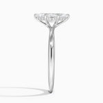 Freesia Hidden Halo Diamond Ring Platinum Marquise Engagement Ring