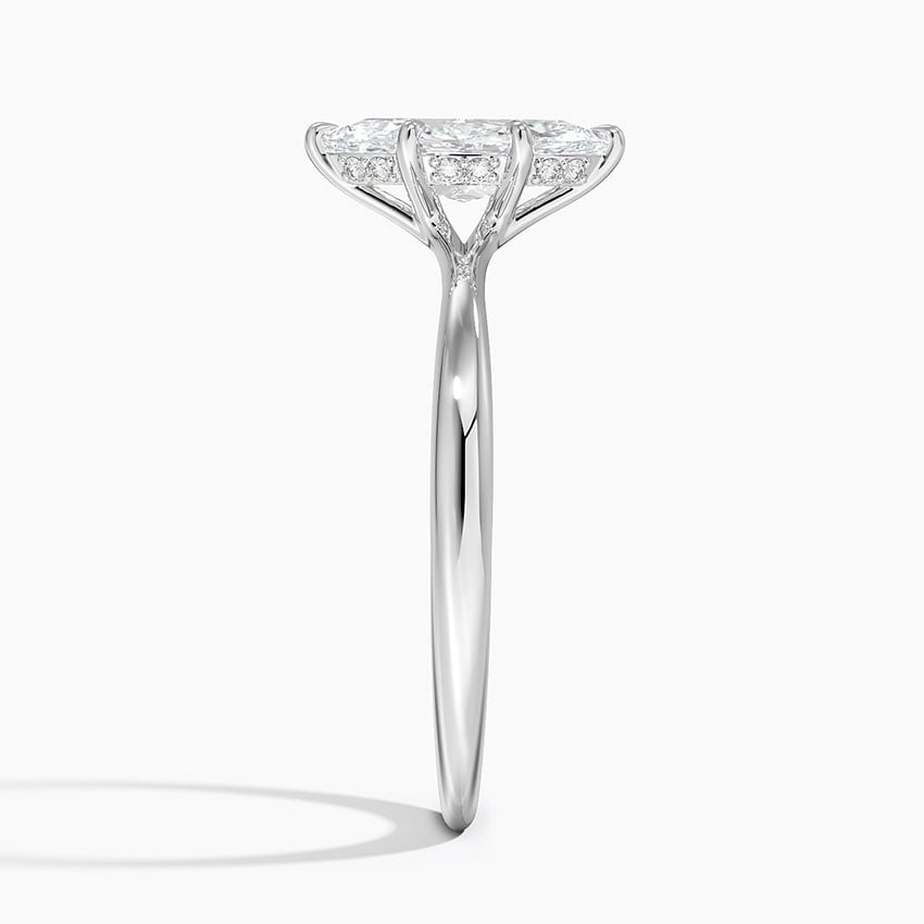 Freesia Hidden Halo Diamond Ring Platinum Marquise Engagement Ring
